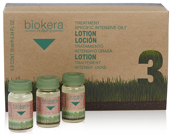 Salerm Лосьон для жирной кожи головы в ампулах 6х10 мл - Biokera Treatment Specific Intensive Oily