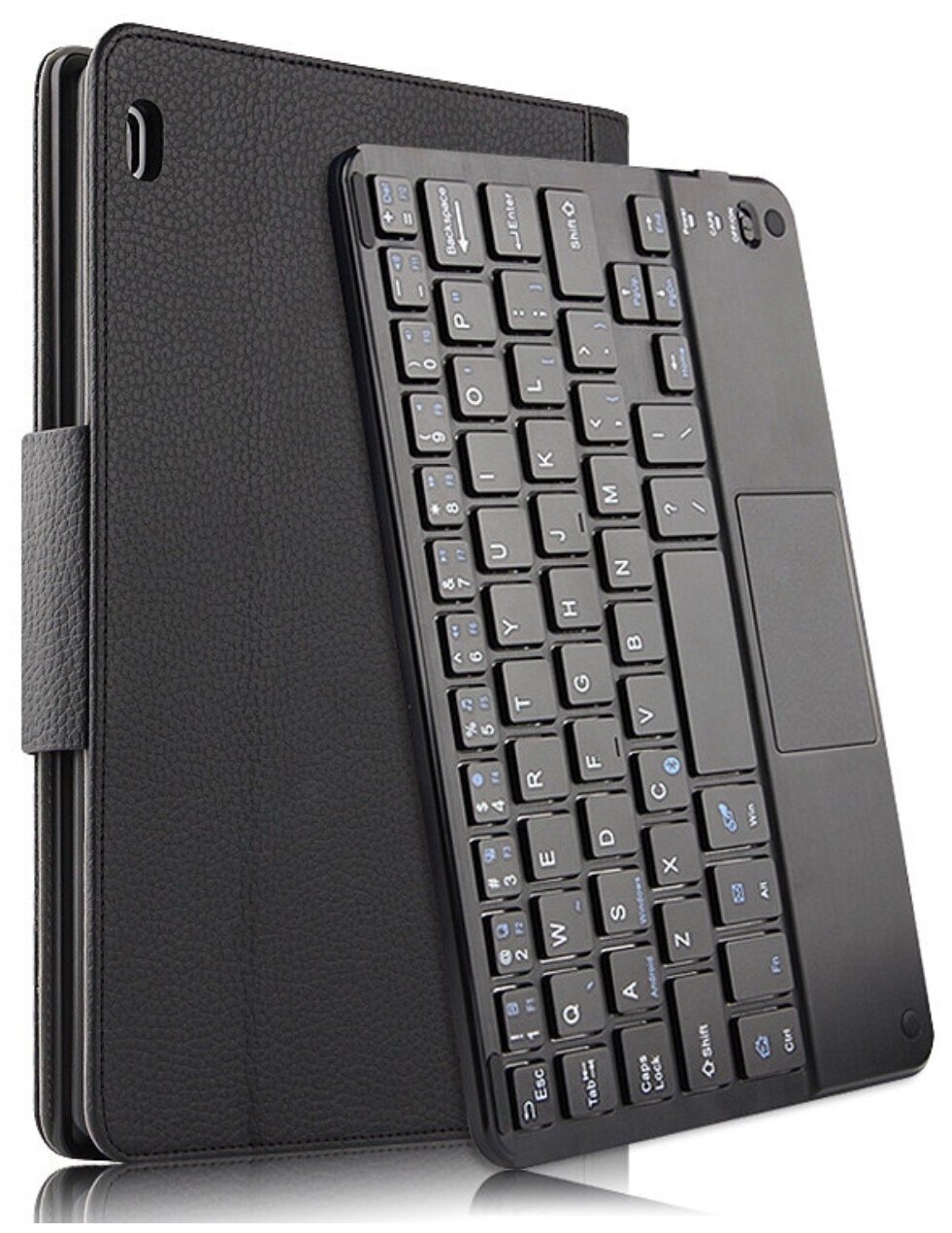 Клавиатура MyPads для Lenovo Tab 4 10 TB-X304L/F съемная беспроводная Bluetooth в комплекте c кожаным чехлом и пластиковыми наклейками с русскими.