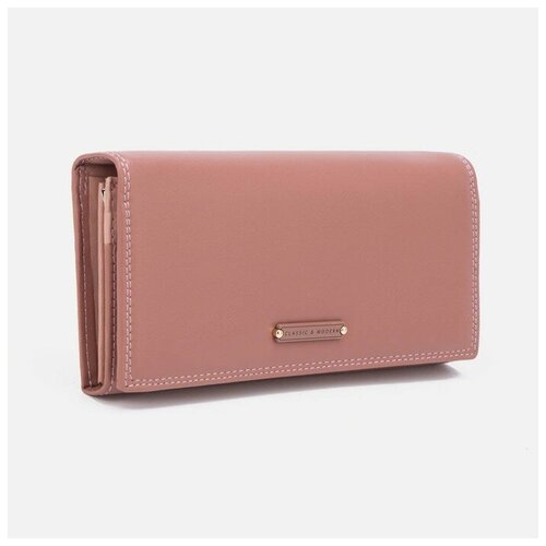 фото Кошелёк, 3 отдела, на магнитах, цвет розовый нет бренда