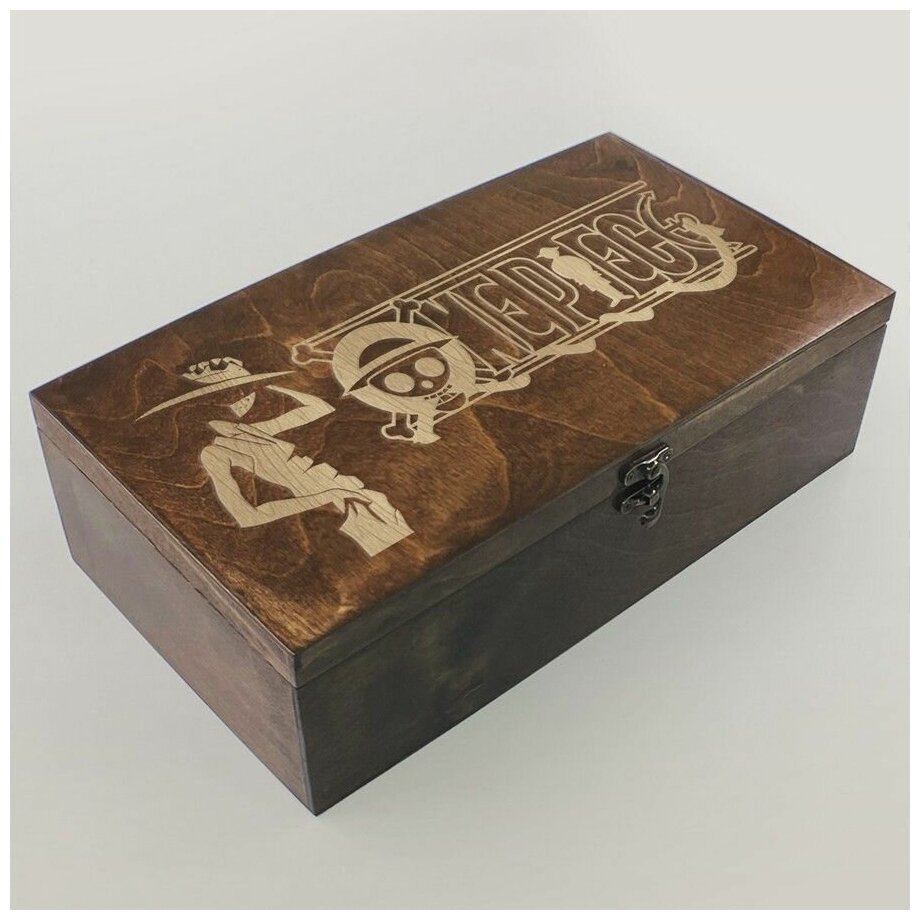 Коробка для чайных пакетиков Чайница из дерева, 8 отделений с узором Аниме, One Peace, Ван Пис - 144"