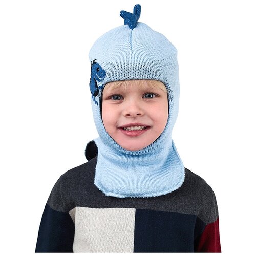 фото Шапка шлем baziator демисезонная, подкладка, вязаная, размер 48-50, зеленый