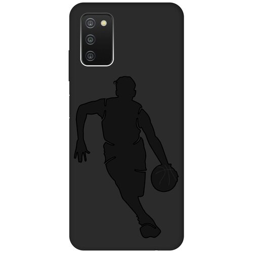 Матовый чехол Basketball для Samsung Galaxy A03s / Самсунг А03с с эффектом блика черный матовый чехол basketball для samsung galaxy a5 самсунг а5 с эффектом блика черный