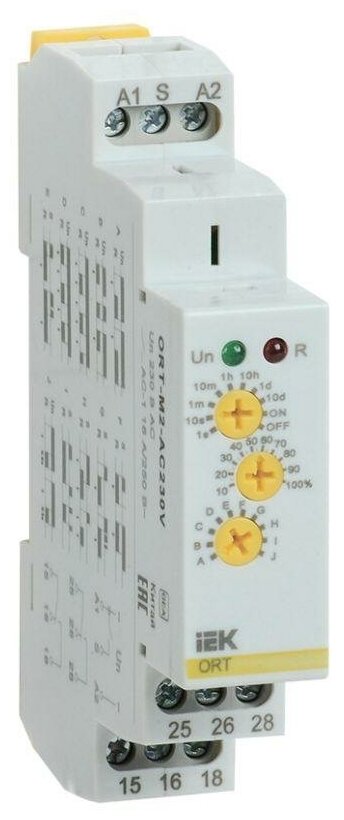 Реле времени ORT многофункц. 230В AC 2 конт. IEK ORT-M2-AC230V (3шт. в упак.)