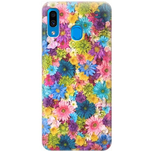 фото Силиконовый чехол на samsung galaxy a20 / a30 / самсунг а20 / а30 с принтом "поле разноцветных цветов" gosso