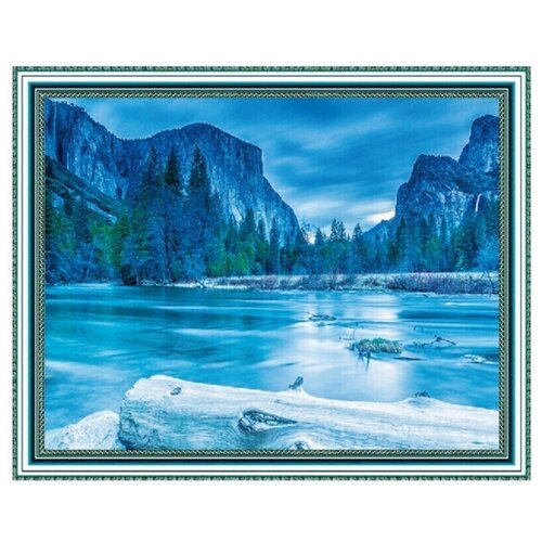 Алмазная мозаика без подрамника 40x50 см / круглые стразы / Пейзаж