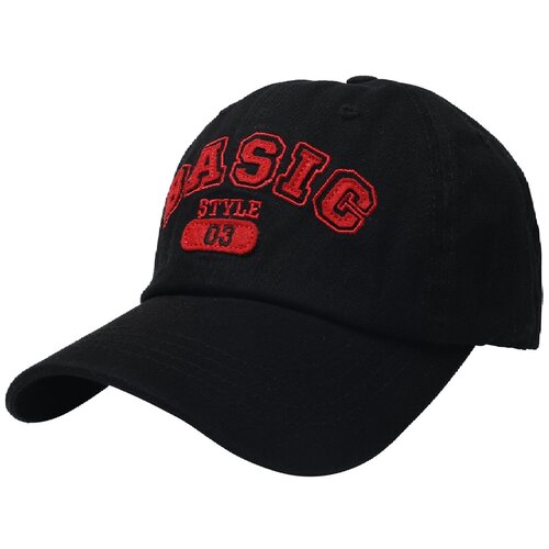 фото Бейсболка универсальная be snazzy czd-0054 с нашивкой basic. цвет черный с белым. размер 56-60
