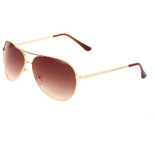 фото Солнцезащитные очки lewis, авиаторы, оправа: металл, для мужчин, коричневый
