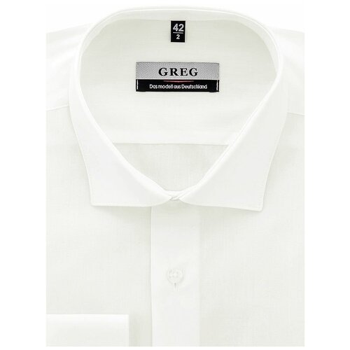 Рубашка мужская длинный рукав GREG 510/199/ALT/ZV_GB, Приталенный силуэт / Slim fit, цвет Бежевый, рост 186-194, размер ворота 39