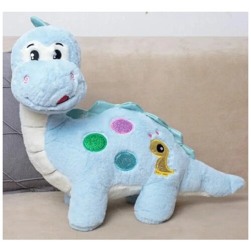 Мягкая игрушка динозавр голубой 60 СМ