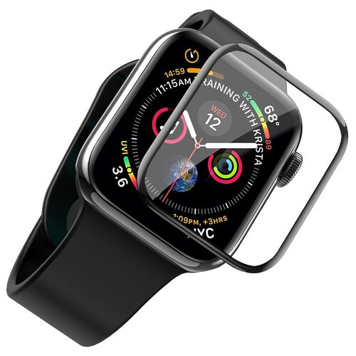 Защитное стекло для Apple Watch 41mm 3D Soft edge / черное защитное стекло для apple watch 42mm hoco 0 1 черное