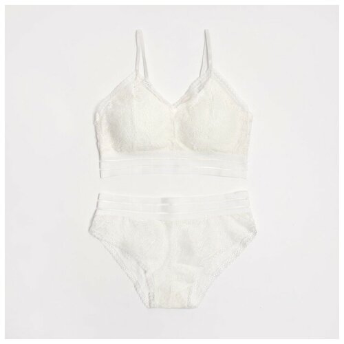 Комплект женский (топ,трусы), цвет белый, размер 42-44