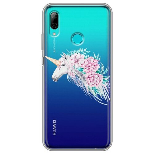 Полупрозрачный дизайнерский силиконовый чехол для Huawei P Smart 2019/Honor 10 Lite Прозрачные цветочки силиконовый чехол пончики на huawei p smart 2019