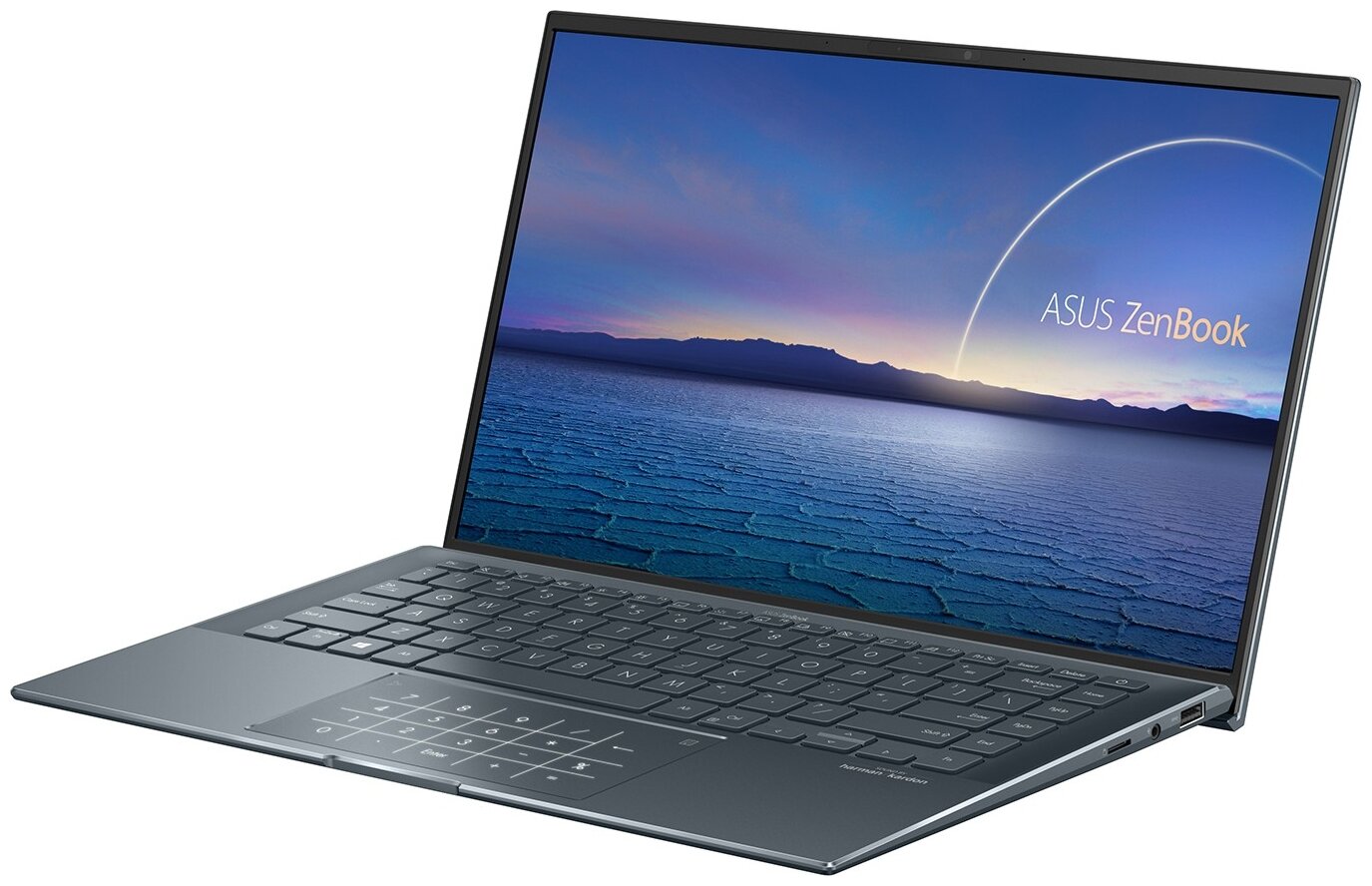 Ноутбук ASUS ZenBook UX435EG-K9253T Intel i5-1135G78G512G SSD14 FHD IPS 400nitsGeForce MX450 2GNumPadWin10 Серый 90NB0SI7-M06050