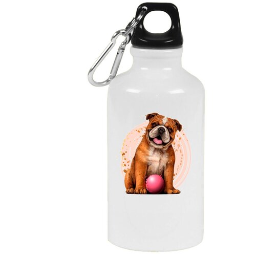 Бутылка с карабином CoolPodarok Животные Собачка с мячиком