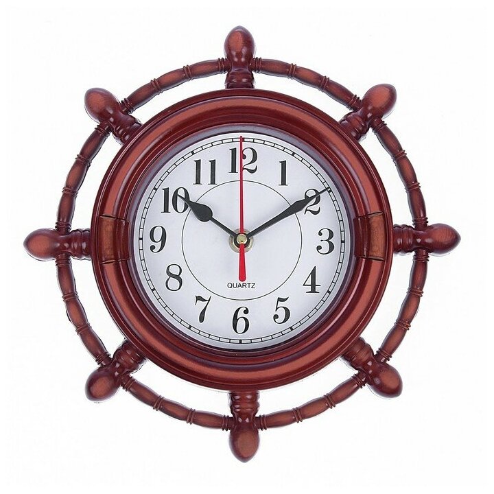 Часы настенные, серия: Море, "Мореплаватель", плавный ход, d-24 см, циферблат 15 см 834808