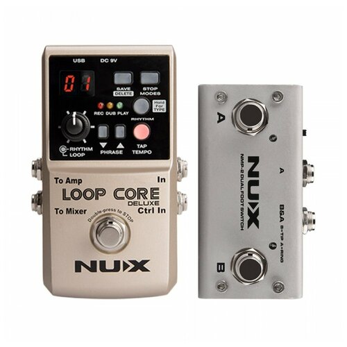 Nux Cherub Loop-Core-Deluxe-Bundle - Педаль эффектов nmp 2 ножной переключатель двойной nux cherub