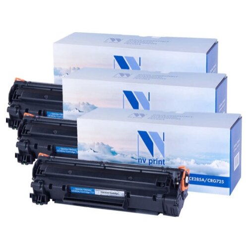 картридж nv print nv cb435a cb436a ce285a nv 725 black для hp canon Картридж NVP совместимый NV-CB435A-SET3