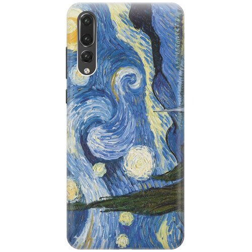 фото Силиконовый чехол на huawei p20 pro / хуавйе п20 про с принтом "звездная ночь" gosso