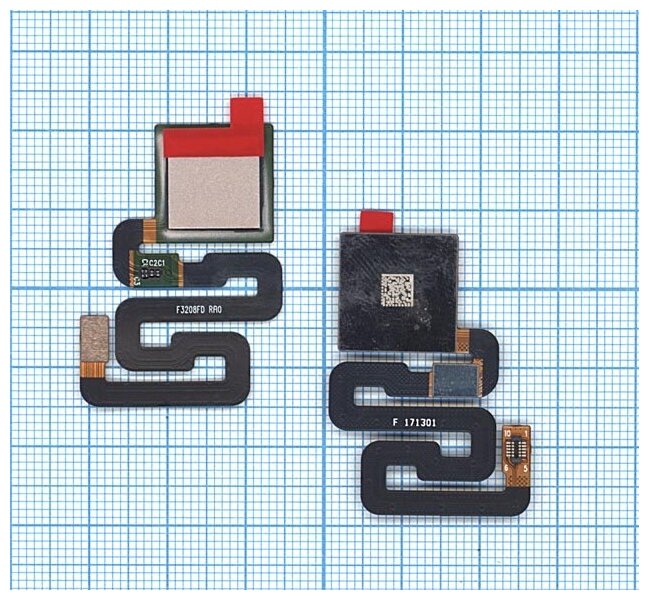 Шлейф со сканером отпечатка пальца для Xiaomi Redmi 4x золотой