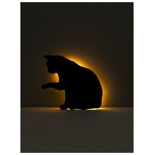 Светильник Lucia Кошка сидит черный (127)