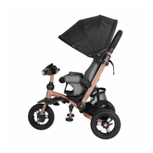 фото Велосипед- коляска moby kids 3кол. stroller trike 10x10 air car, черный, золот. металлик