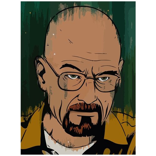 Картина по номерам на холсте Сериал Во все тяжкие Breaking Bad Уолтер Уайт - 6408 В 30x40 картина по номерам сериал во все тяжкие breaking bad уолтер уайт 6408 в 60x40