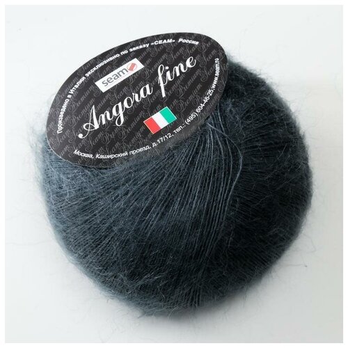 Пряжа Seam Angora Fine | Пряжа Seam Angora Fine - 195212 м. водоросли | 2шт упаковка | Мохер: 50%, Нейлон: 50%