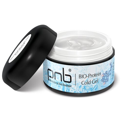 PNB BIO-Protein Cold Gel укрепляющий гель для наращивания и моделирования ногтей с липким слоем UV/LED стеклянный 50 мл