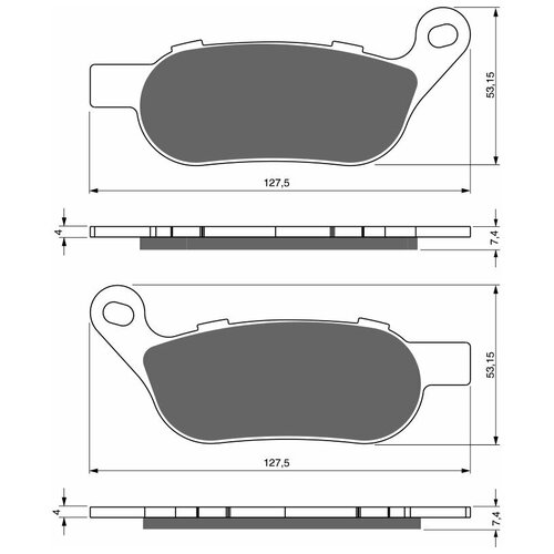 Колодки тормозные дисковые GOLDfren 273 S33 кросс SBS 854, EBC FA458HH, Ferodo FDB 2251, OEM 42298-08