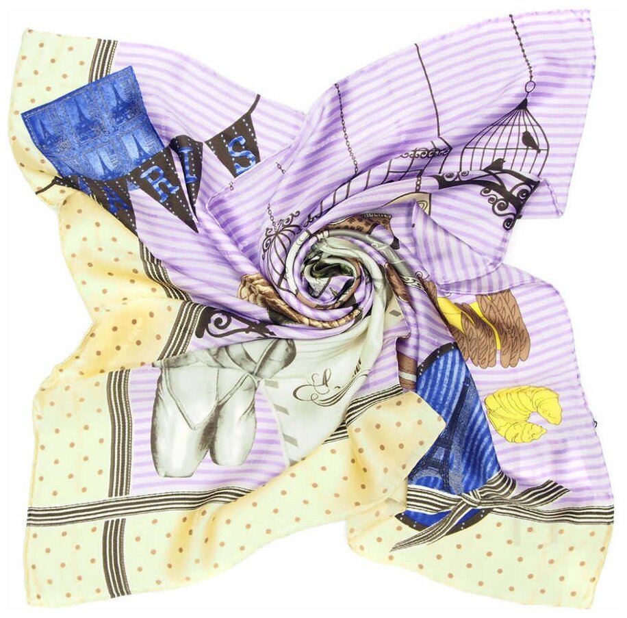 Женский шелковый платок с оригинальным дизайном Mila schon 812030 