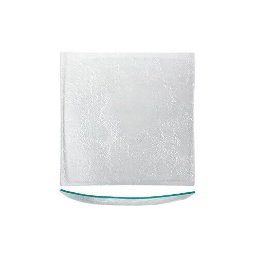 Салатник квадр. H=6, L=36, B=36см; прозр. , зелен. (Glass)