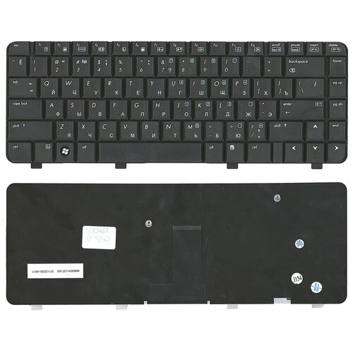 Клавиатура для ноутбука HP Compaq 520 черная без рамки 98000₽