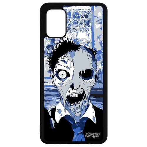 фото Яркий чехол на смартфон // galaxy a51 // "зомби" сплэттер стиль, utaupia, голубой