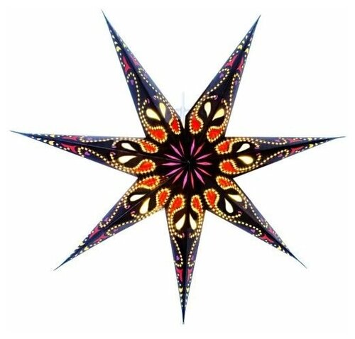 Подвесная звезда плафон сири (чёрная), 70 см, белый кабель, цоколь Е14, STAR trading