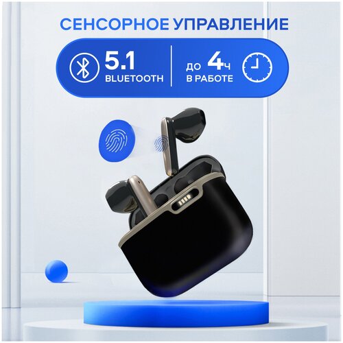 Беспроводные наушники Bluetooth с микрофоном сенсорное управление индикатор заряда AMFOX WTS-55 белые гарнитура TWS для телефона Android 159800₽