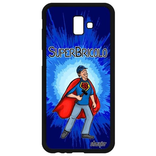 фото Красивый чехол на телефон // samsung galaxy j6 plus 2018 // "супермастер" рисунок комичный, utaupia, синий