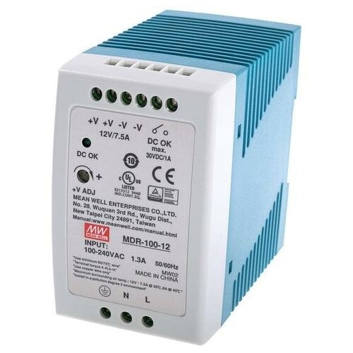 Источник питания AC/DC Mean Well MDR-100-12 источник питания ac dc 60вт mean well mdr 60 12