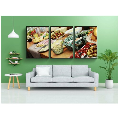 фото Набор модулных постеров для интерьера "шведский стол, буфет, исправлено" 60x90 см. в тубусе, без рамки lotsprints