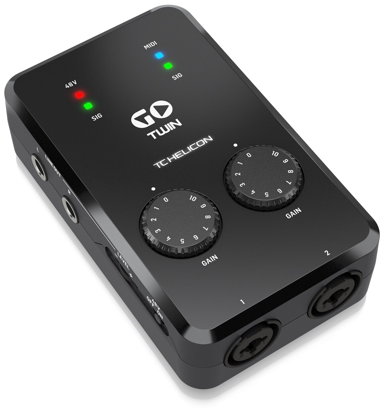 TC Helicon Go Twin интерфейс высокого разрешения для мобильных устройств, 2-х канальный Аудио/MIDI