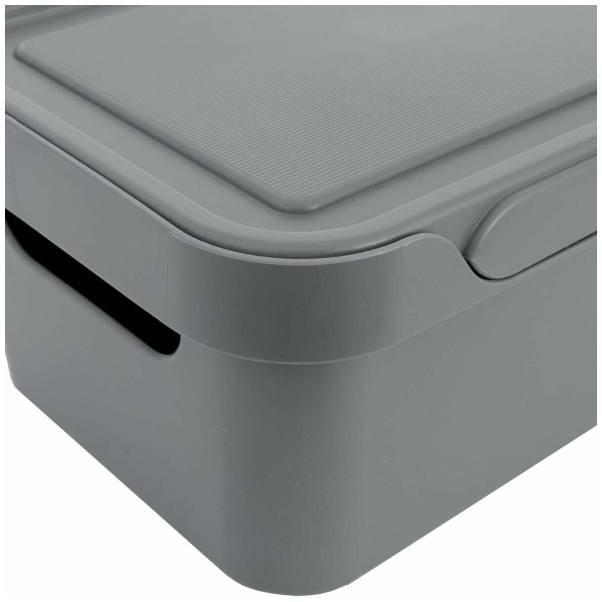 Ящик с крышкой, 270х190х120 мм, 4,6 л, полипропилен, цвет серый - фотография № 10