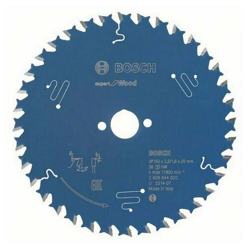 фото Диск bosch expert for construct wood 165х20х2,0/1,3мм (24зуб)