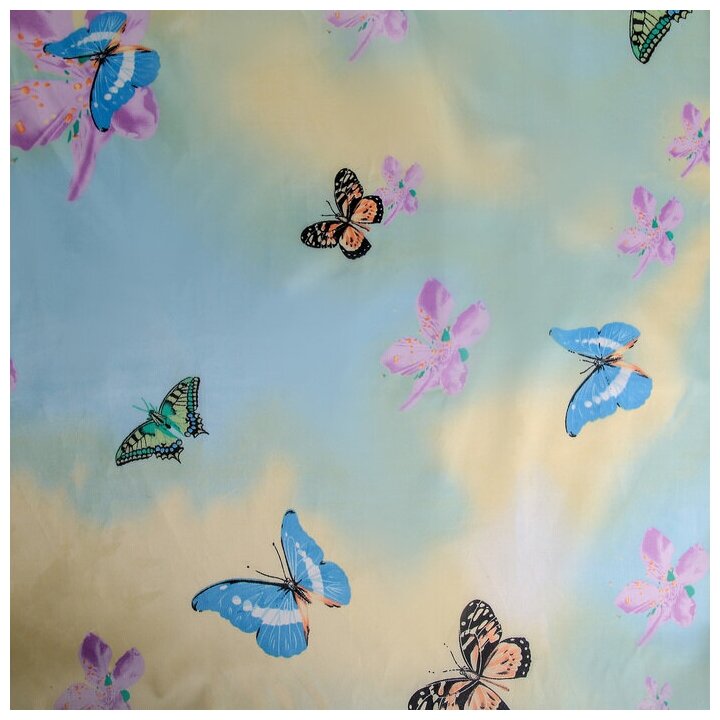 Штора для ванны Доляна «Бабочки в небе» 165×180 см полиэстер
