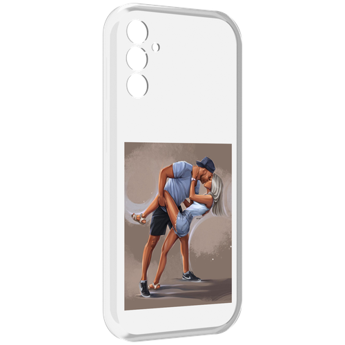 Чехол MyPads девушка с парнем танцуют женский для Samsung Galaxy M13 задняя-панель-накладка-бампер