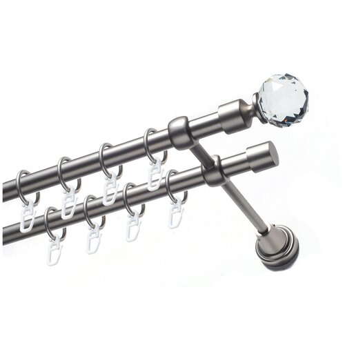 Карниз для штор 1,6 метра AICITY16 бриллиант 22 хром матовый