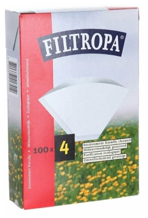 Фильтры Filtropa для кофеварок, белые. Размер 04 (100 шт.)