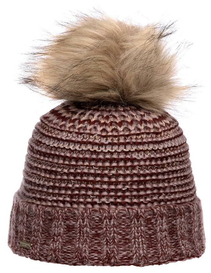 Шапка с помпоном SEEBERGER 18242-1 POMPOM BEANIE 