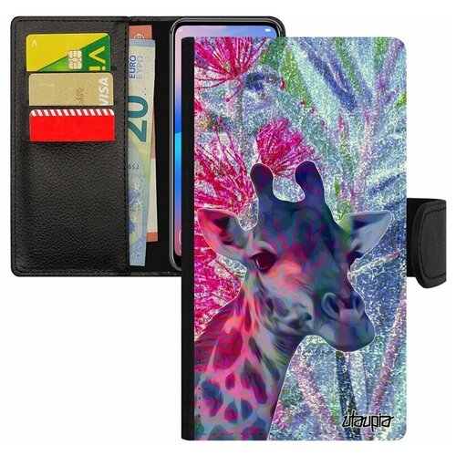 фото Чехол-книжка на телефон iphone 7 plus, "жираф" пятна африка utaupia