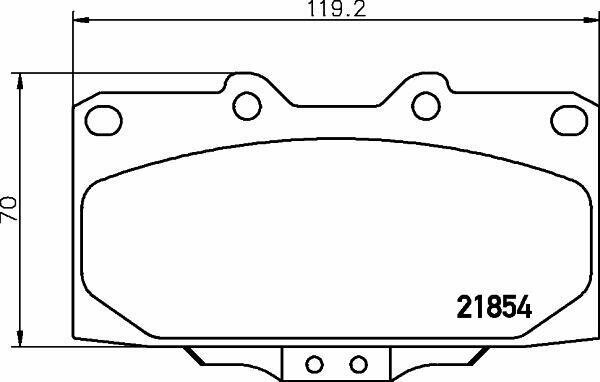 Колодки тормозные дисковые, передние, Nissan NAVARA, NP300 NAVARA, PICK UP , XTERRA NP2049 nisshinbo 1шт