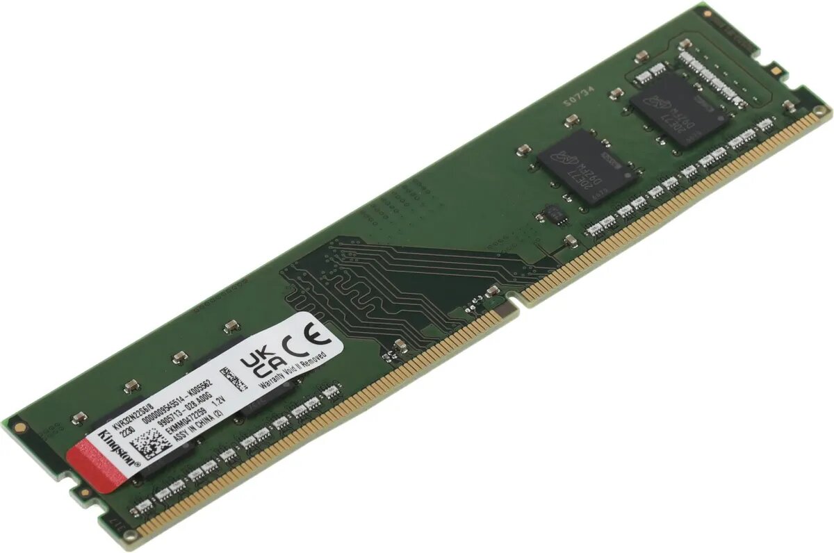 Оперативная память 4Gb (1x4Gb) PC4-25600 3200MHz DDR4 DIMM CL22 Kingston KVR32N22S6/4 - фото №18