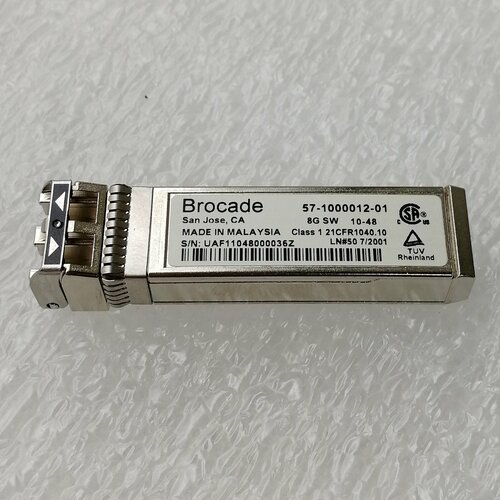 Оптический трансивер Brocade 57-1000012-01 модуль SFP+ 8 Gbps трансивер huawei 02313urc omxd30000 sfp 10gbase sr duplex lc многомодовый wavelength tx 850 нм rx 850 нм full duplex